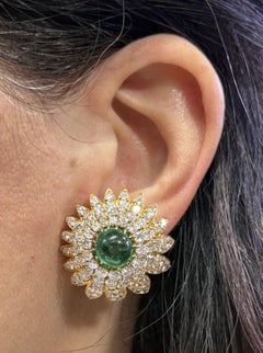 Van Cleef & Arpels Emerald & Diamond Flower Earrings