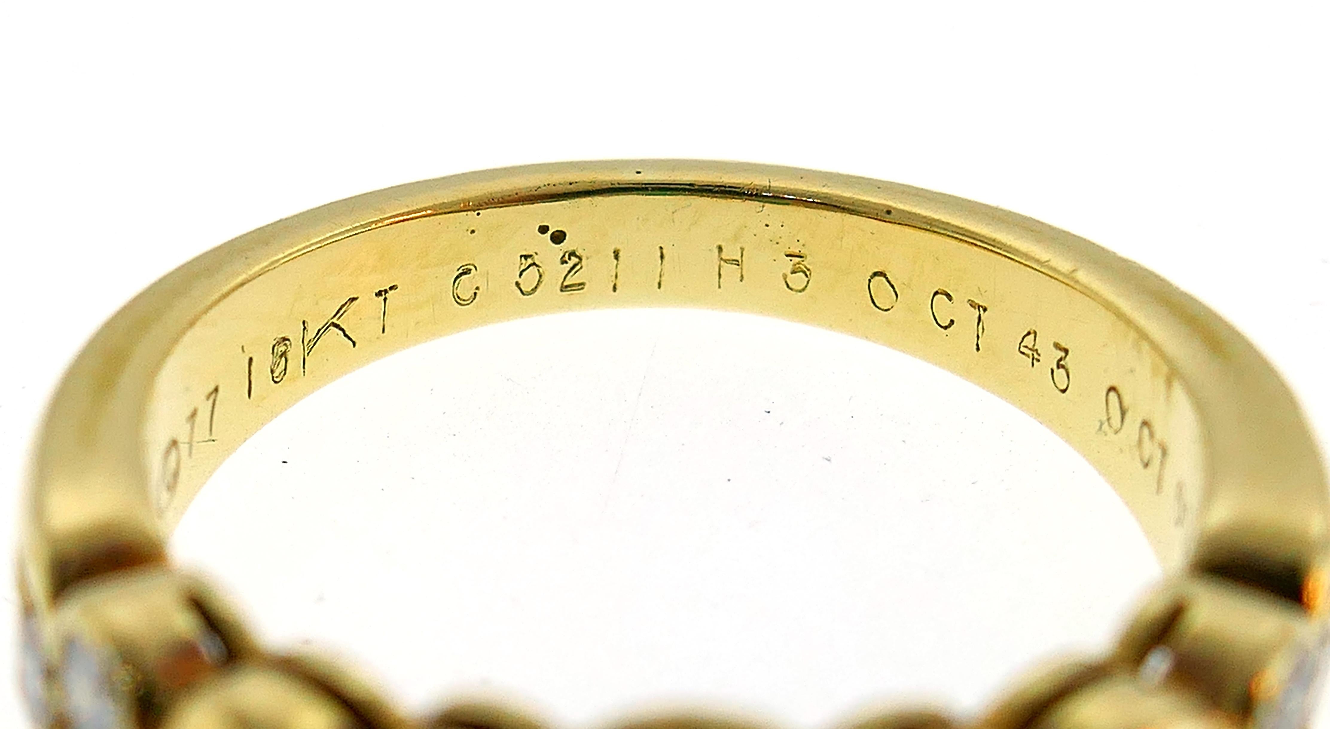 Van Cleef & Arpels Emerald Diamond Gold Ring, 1970s 5