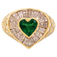 Van Cleef & Arpels, Emerald Diamond Gold Ring