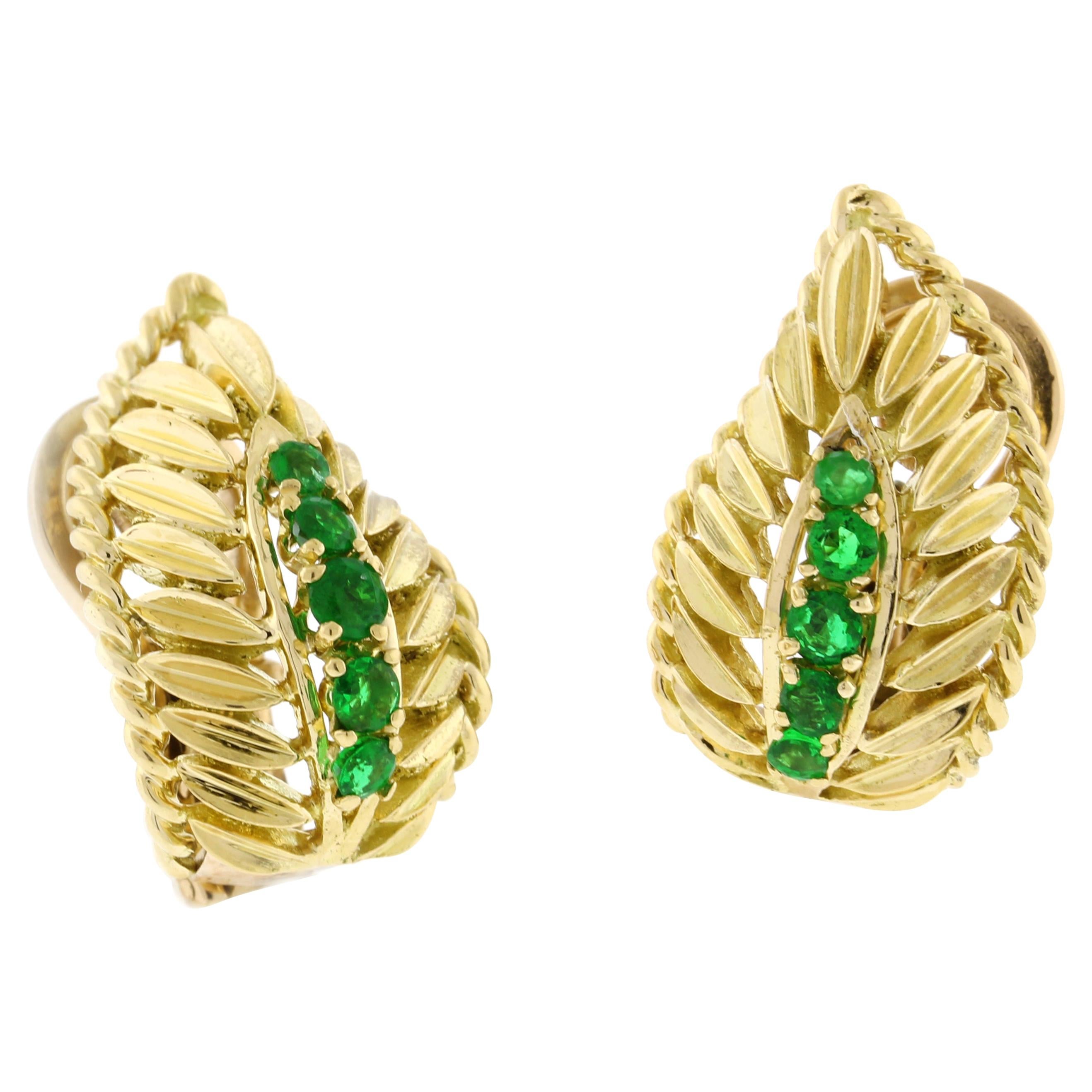 Van Cleef & Arpels Emerald Wing Earrings