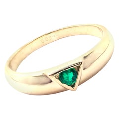 Vintage Van Cleef & Arpels Emerald Yellow Gold Band Ring