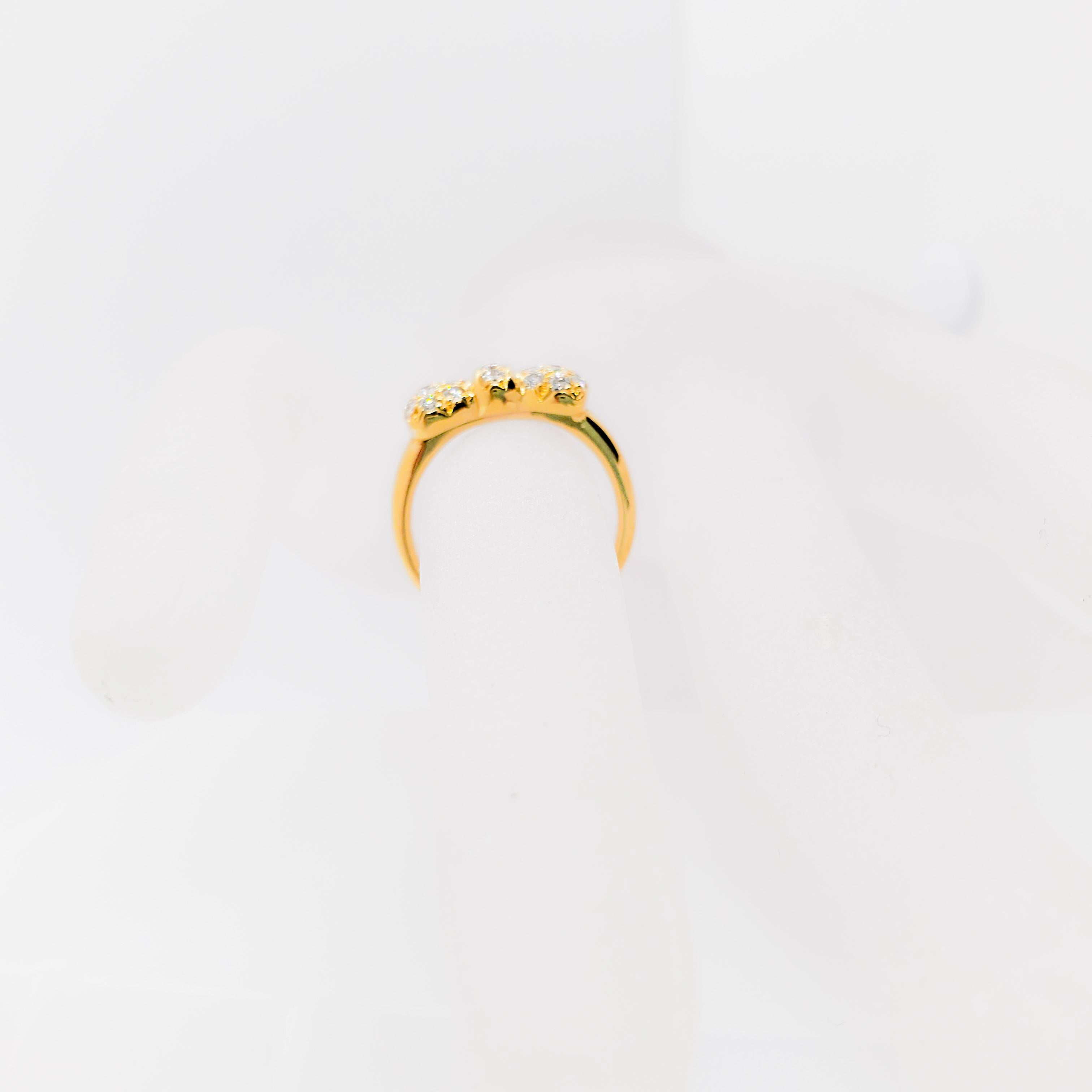 Van Cleef & Arpels Estate Diamond Bow Ring in 18 Karat Yellow Gold 1