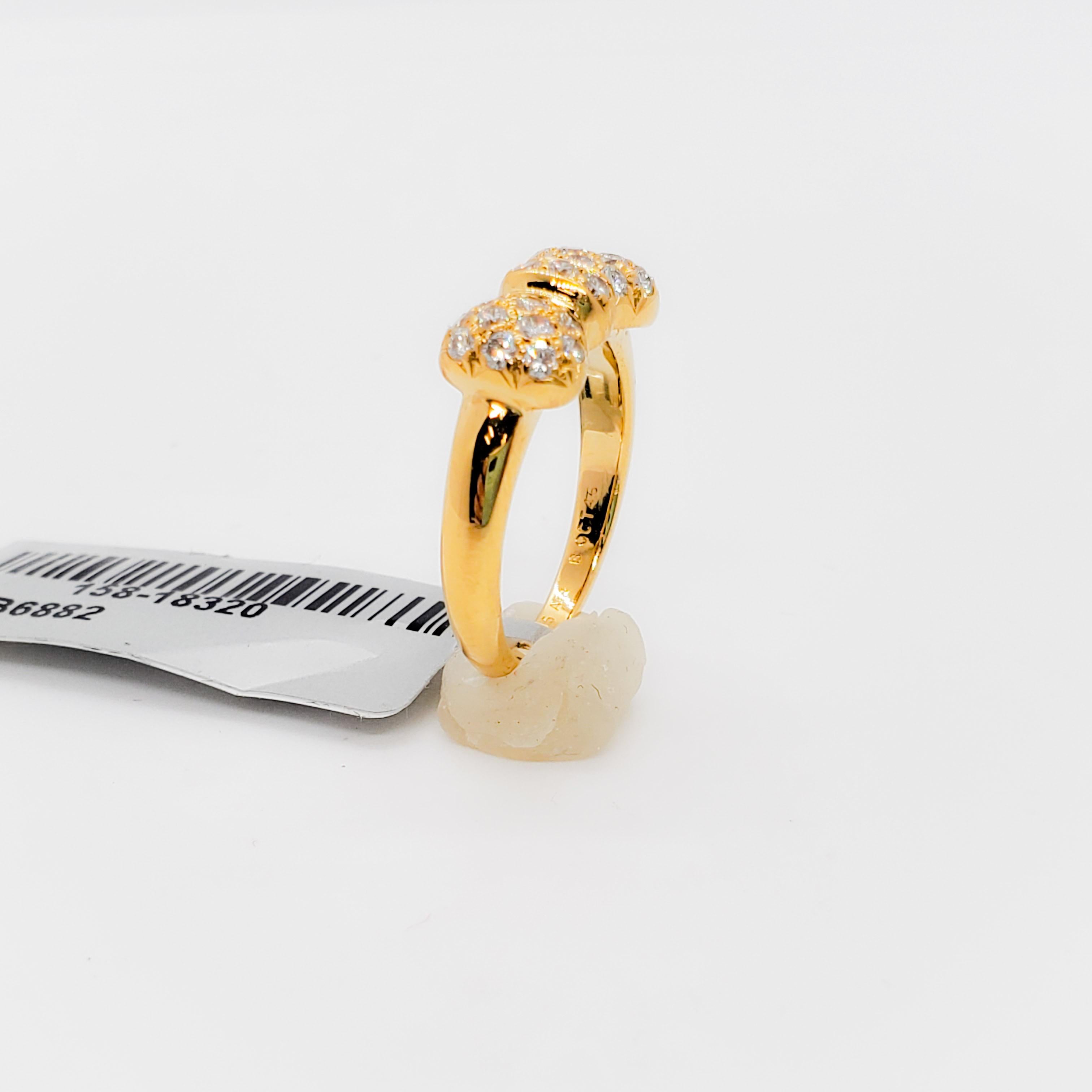 Van Cleef & Arpels Estate Diamond Bow Ring in 18 Karat Yellow Gold 2