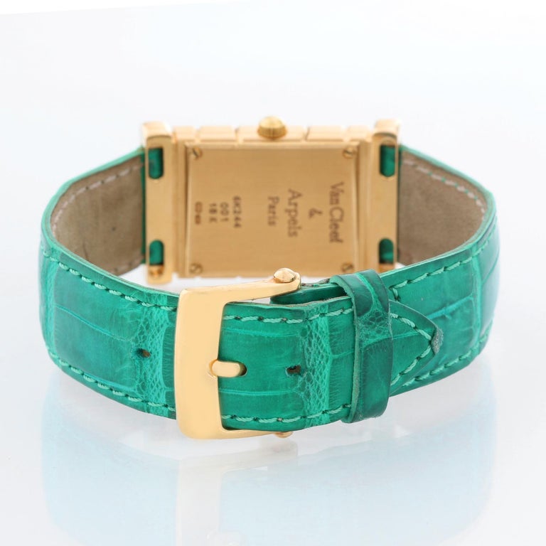 Van Cleef and Arpels Façade 18 Karat Yellow Gold Vintage Watch For Sale
