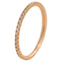Van Cleef & Arpels Félicité Diamond 18K Rose Gold Wedding Band Ring Size 54