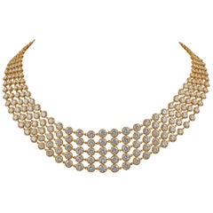 Van Cleef & Arpels Five-Row Diamond Link Necklace