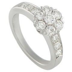 Van Cleef 
Arpels Fleurette 18K White Gold Diamond Ring #4901