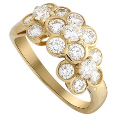 Van Cleef & Arpels Fleurette 18K Yellow Gold 0.95ct Diamond Ring