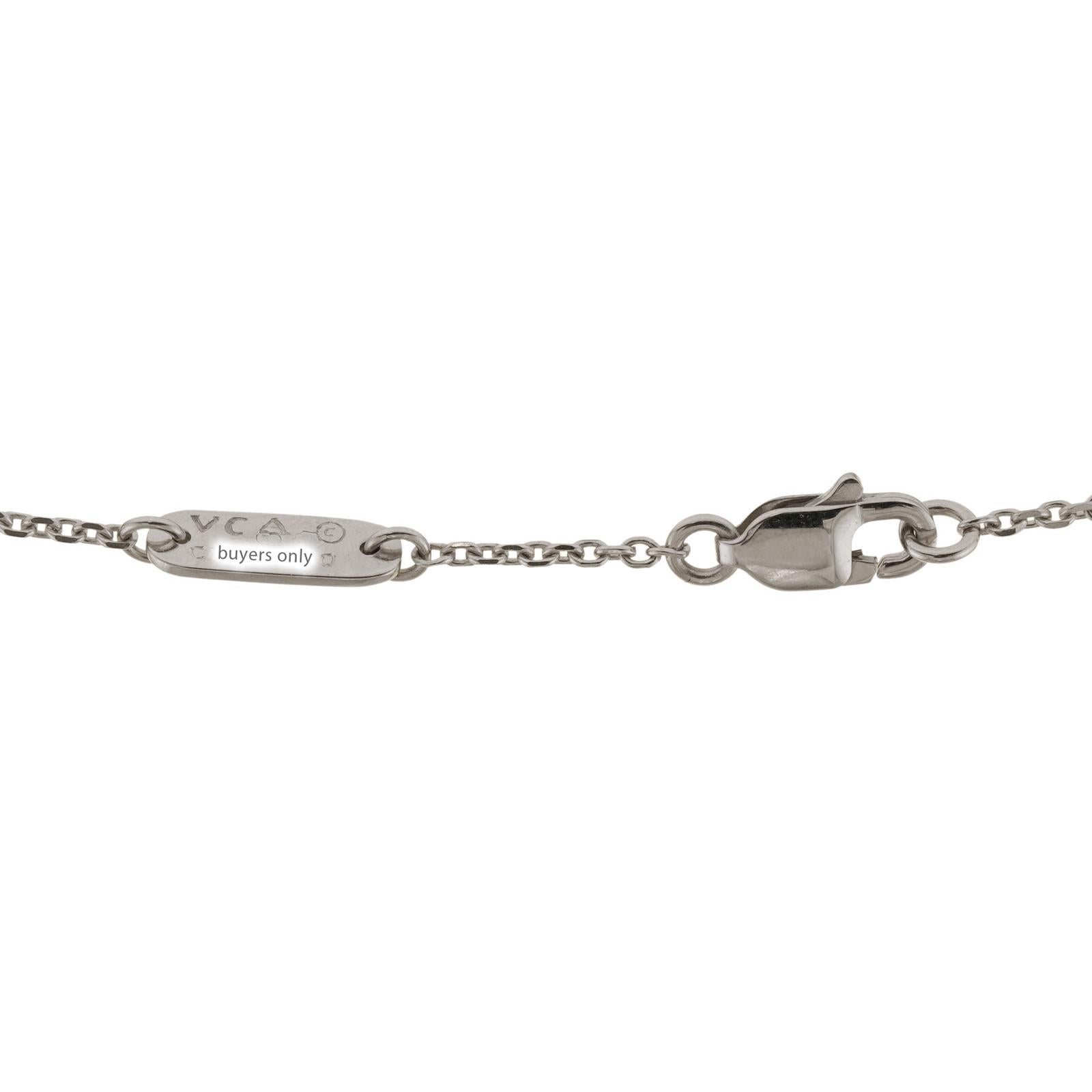VAN CLEEF & ARPELS Fleurette 5-Flower Diamant-Halskette aus 18 Karat Weißgold 1