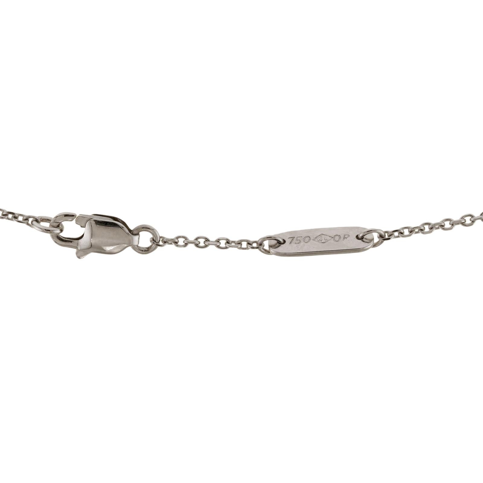 VAN CLEEF & ARPELS Fleurette 5-Flower Diamant-Halskette aus 18 Karat Weißgold 2
