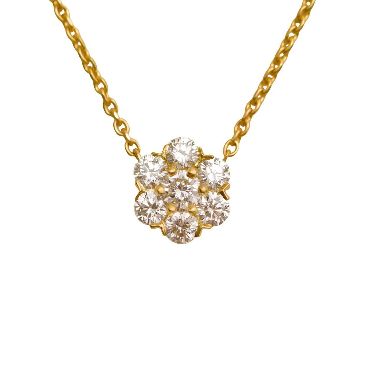 Collar Van Cleef & Arpels Fleurette Diamante Oro Amarillo 18 K