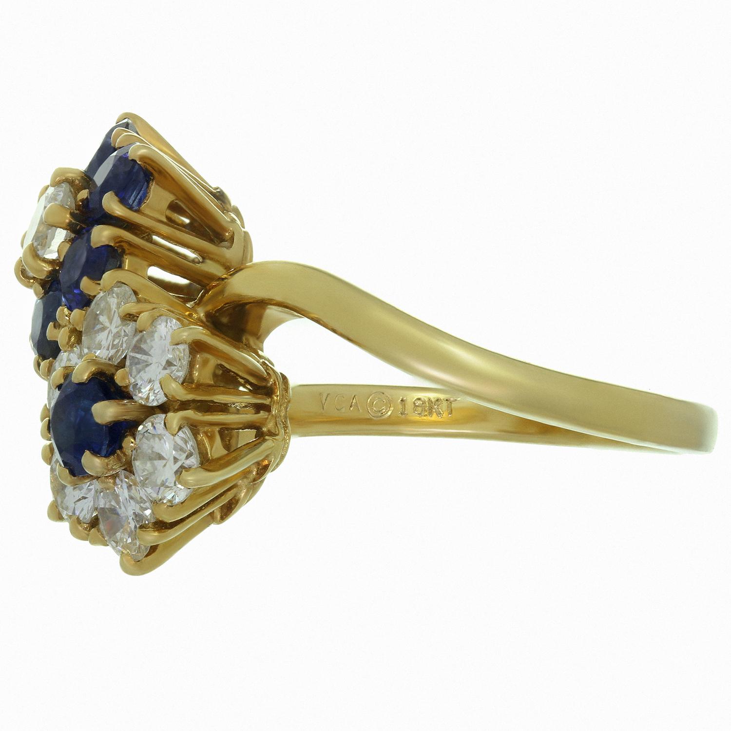 van cleef double flower ring