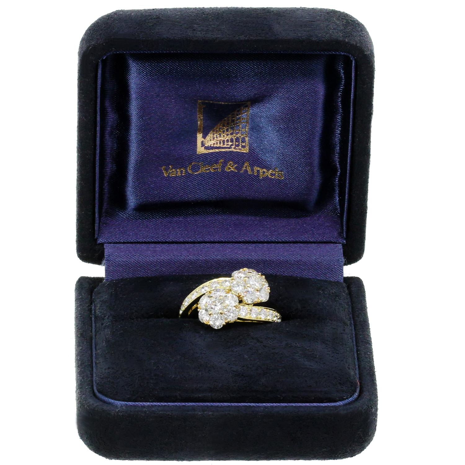 van cleef double flower ring