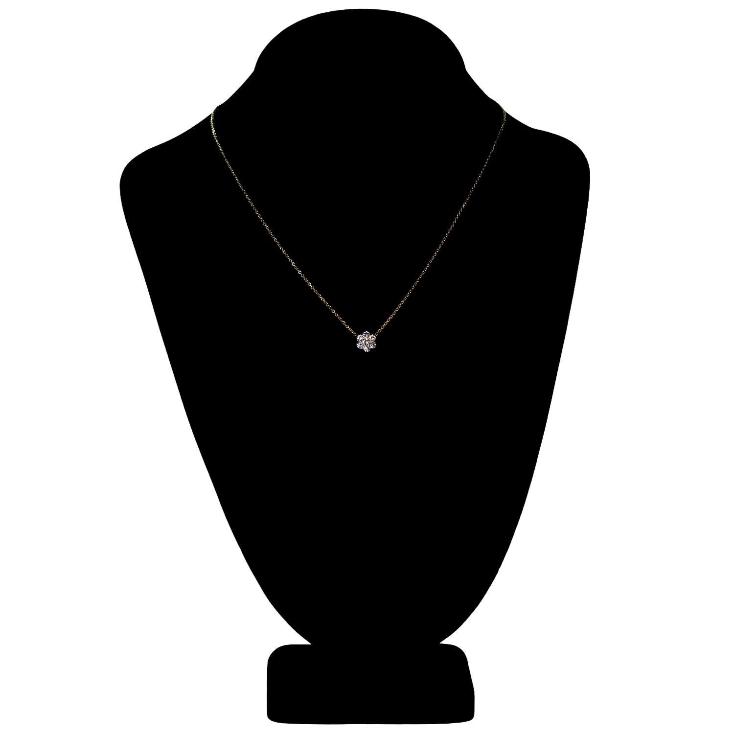 VAN CLEEF & ARPELS Gelbgold-Halskette mit Fleurette-Diamant-Anhänger im Angebot 2