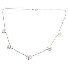Van Cleef & Arpels Collier Fleurette à cinq fleurs en platine