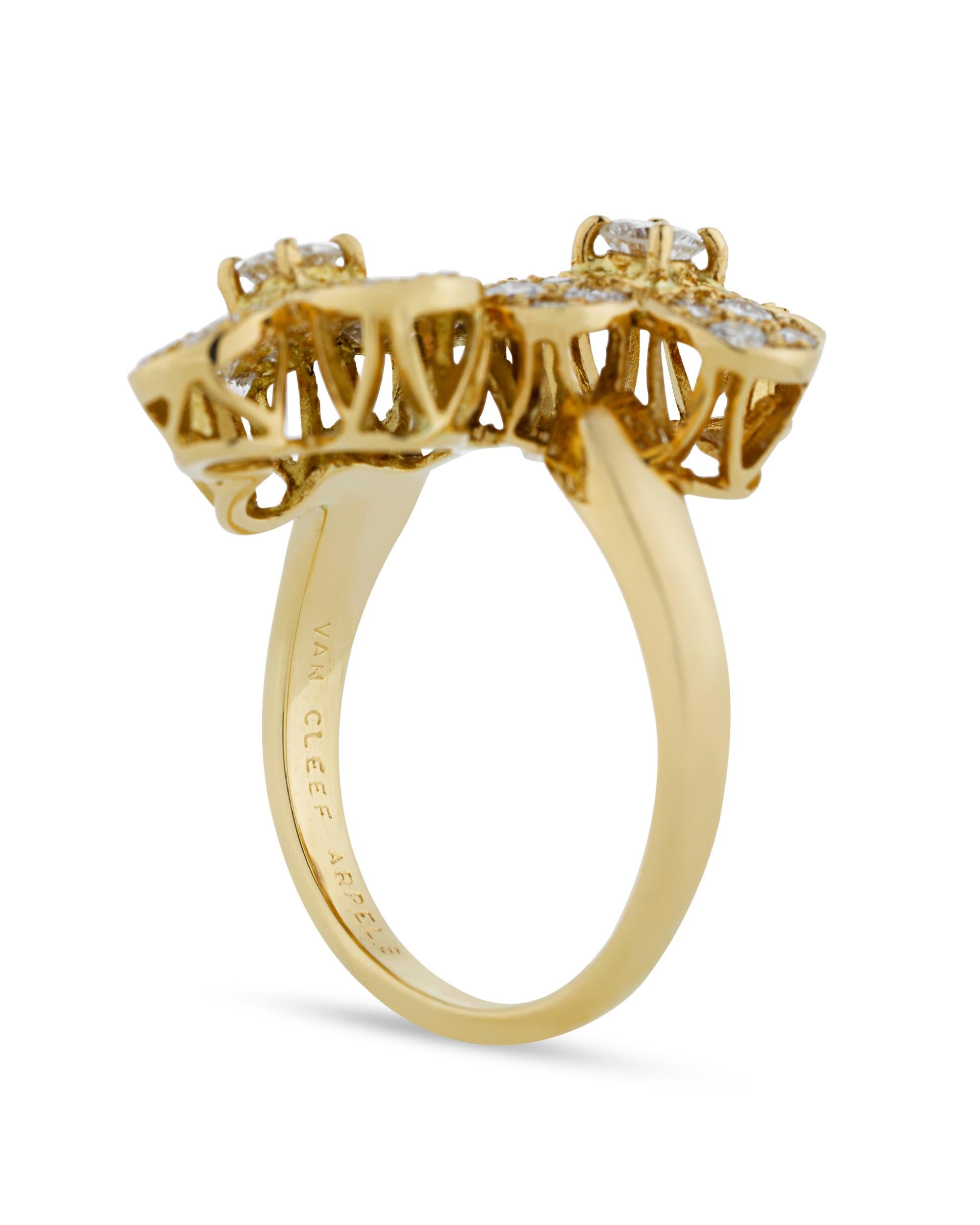 Van Cleef & Arpels Fleurette Ring In Excellent Condition In New Orleans, LA