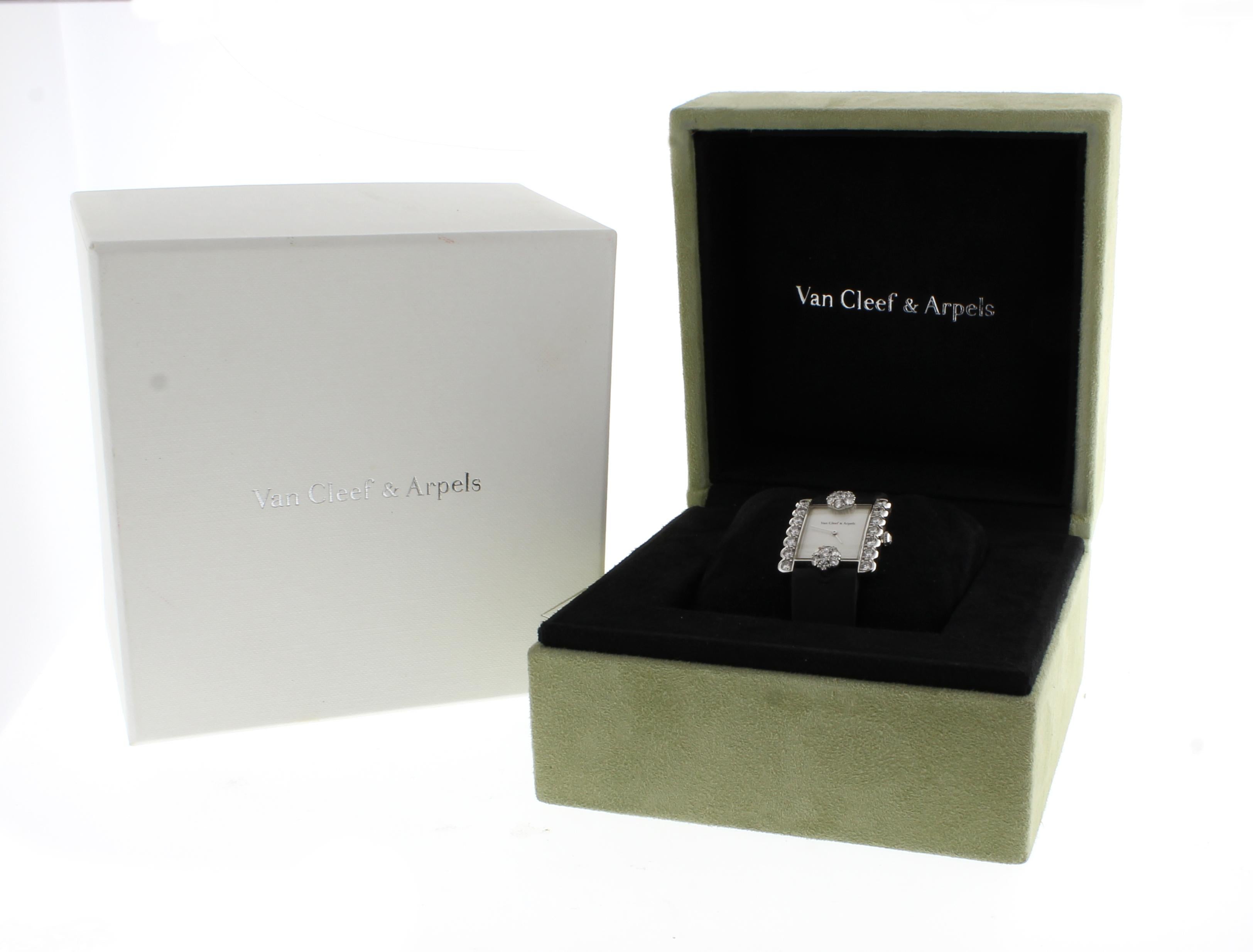 Van Cleef & Arpels Fleurette Square Diamond Watch 2