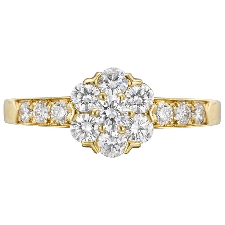 Van Cleef & Arpels Fleurette Yellow Gold Ladies Ring ARA47352 For Sale