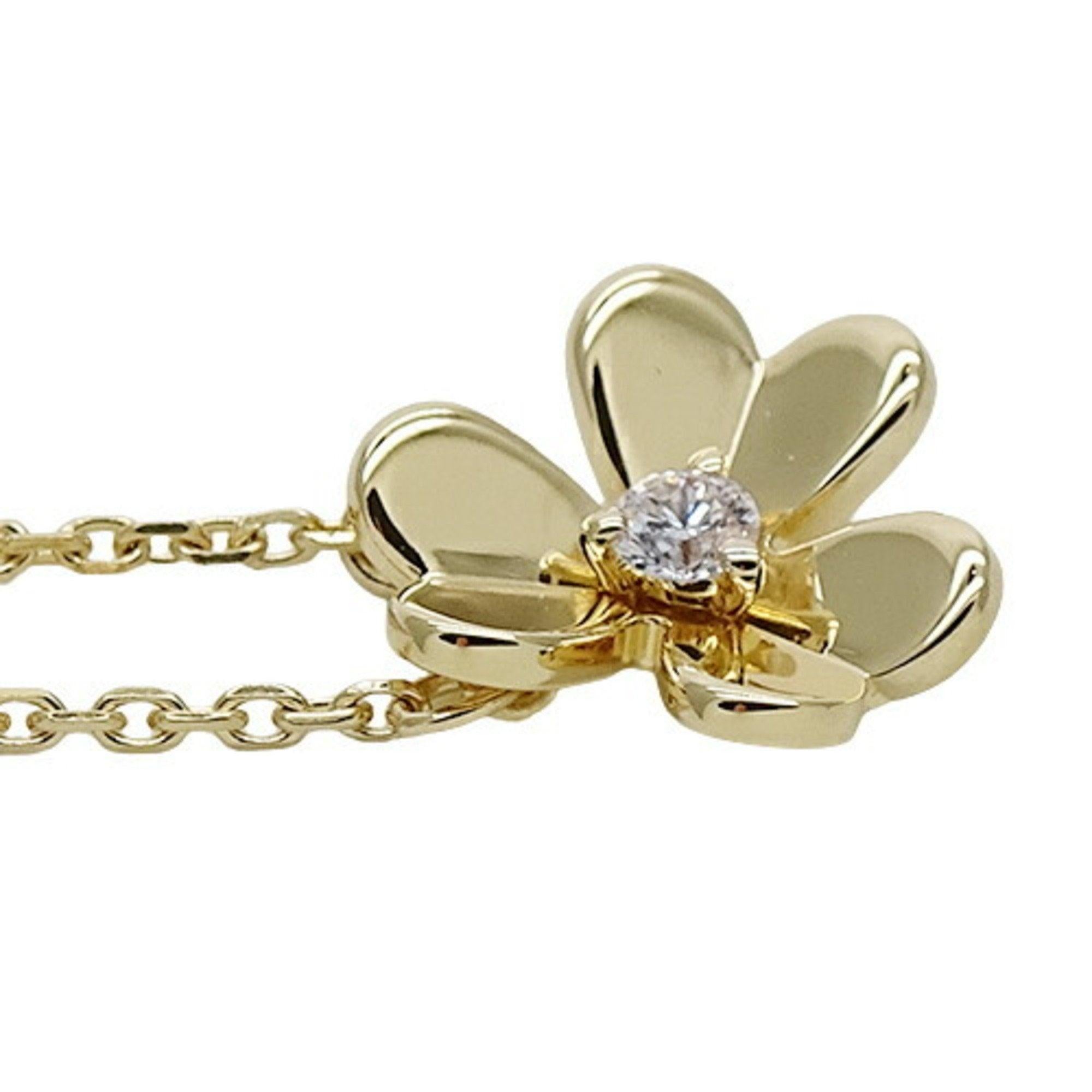 Van Cleef & Arpels Collier Flower Frivole en or jaune 18 carats et diamants Bon état - En vente à London, GB