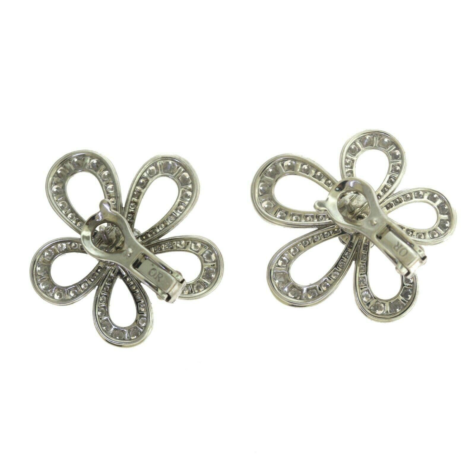 van cleef diamond flower earrings