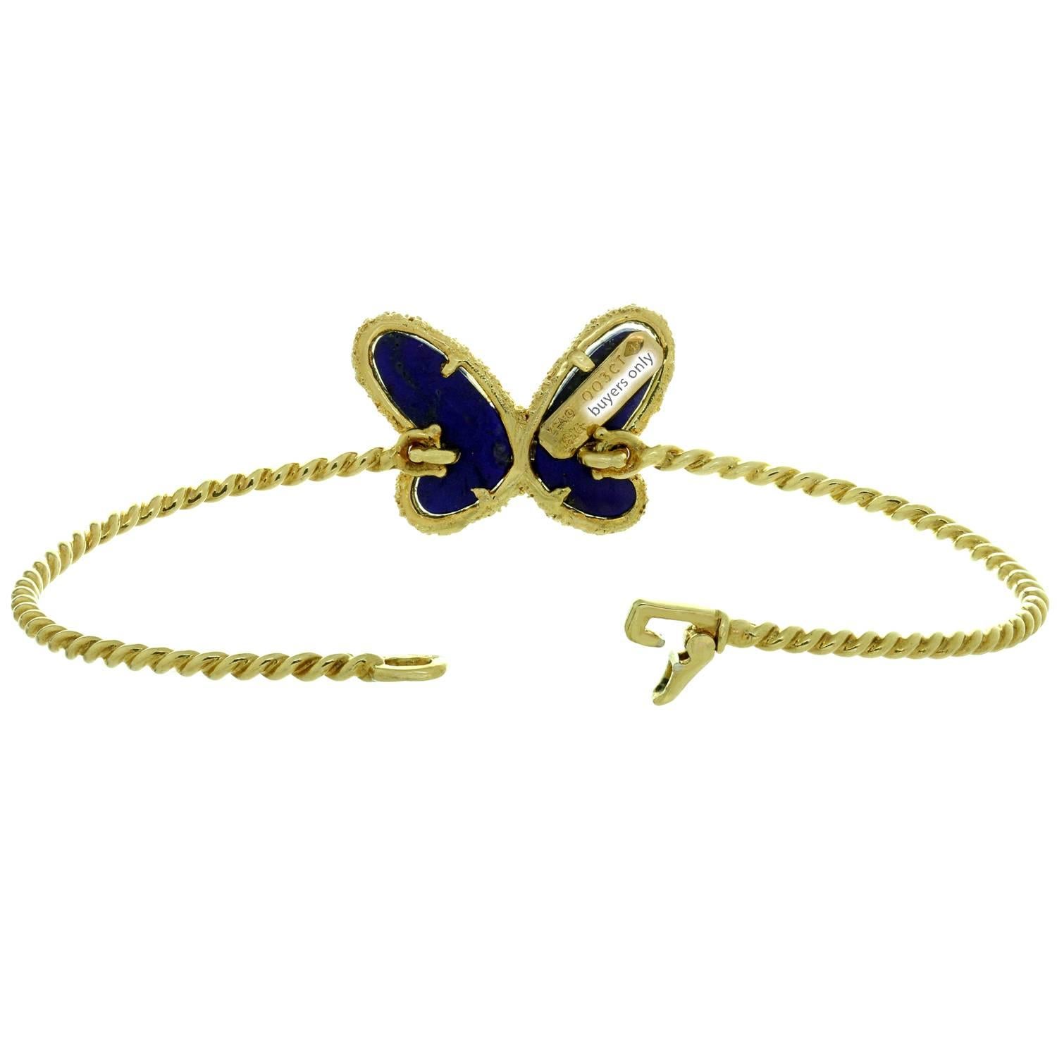Van Cleef & Arpels Flying Beauties Blue Lapis Lazuli Butterfly Bracelet 1