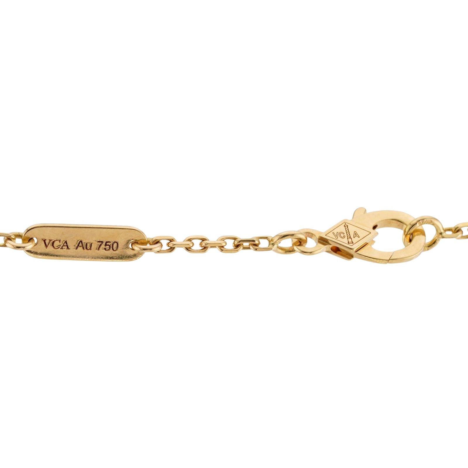 VAN CLEEF & ARPELS Flying Beauties Diamond Yellow Gold MOP Butterfly Necklace CO For Sale 5