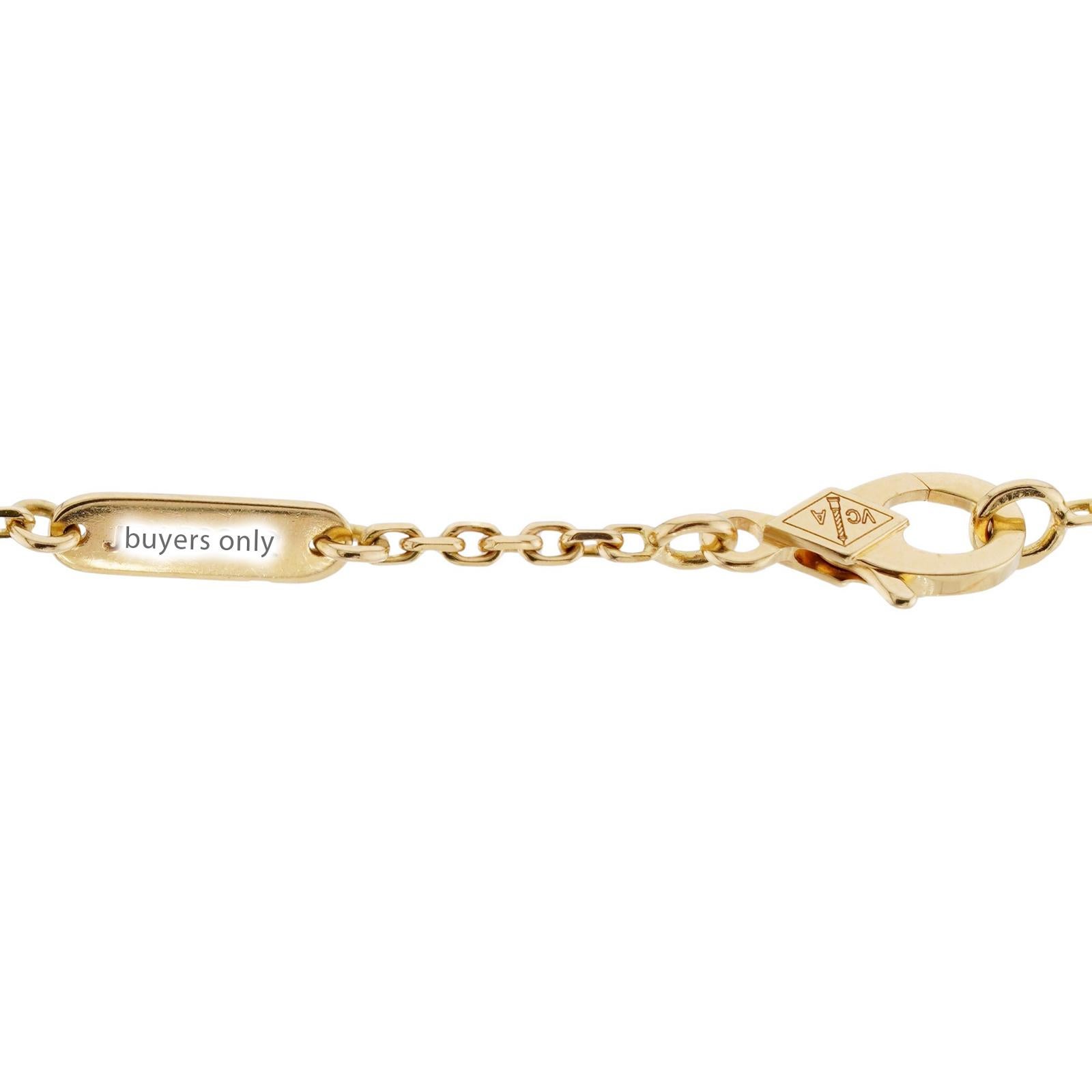 VAN CLEEF & ARPELS Flying Beauties Diamond Yellow Gold MOP Butterfly Necklace CO For Sale 6