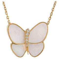 VAN CLEEF & ARPELS Flying Beauties Collier papillon en or jaune MOP