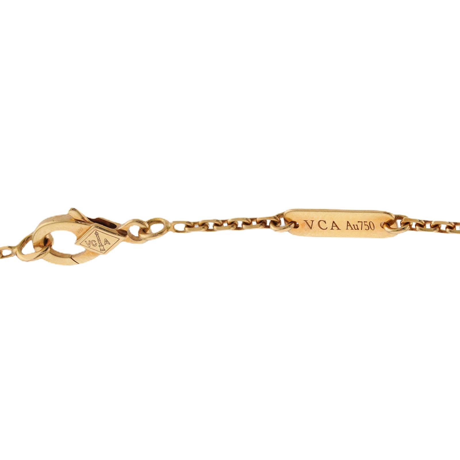 Van Cleef & Arpels Collier papillon Flying Beauties diamant or jaune MOP en vente 5