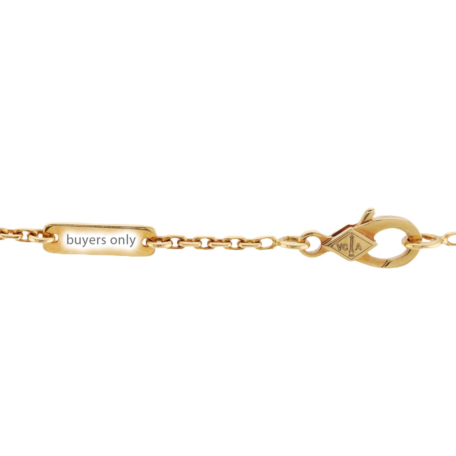 Van Cleef & Arpels Collier papillon Flying Beauties diamant or jaune MOP en vente 6