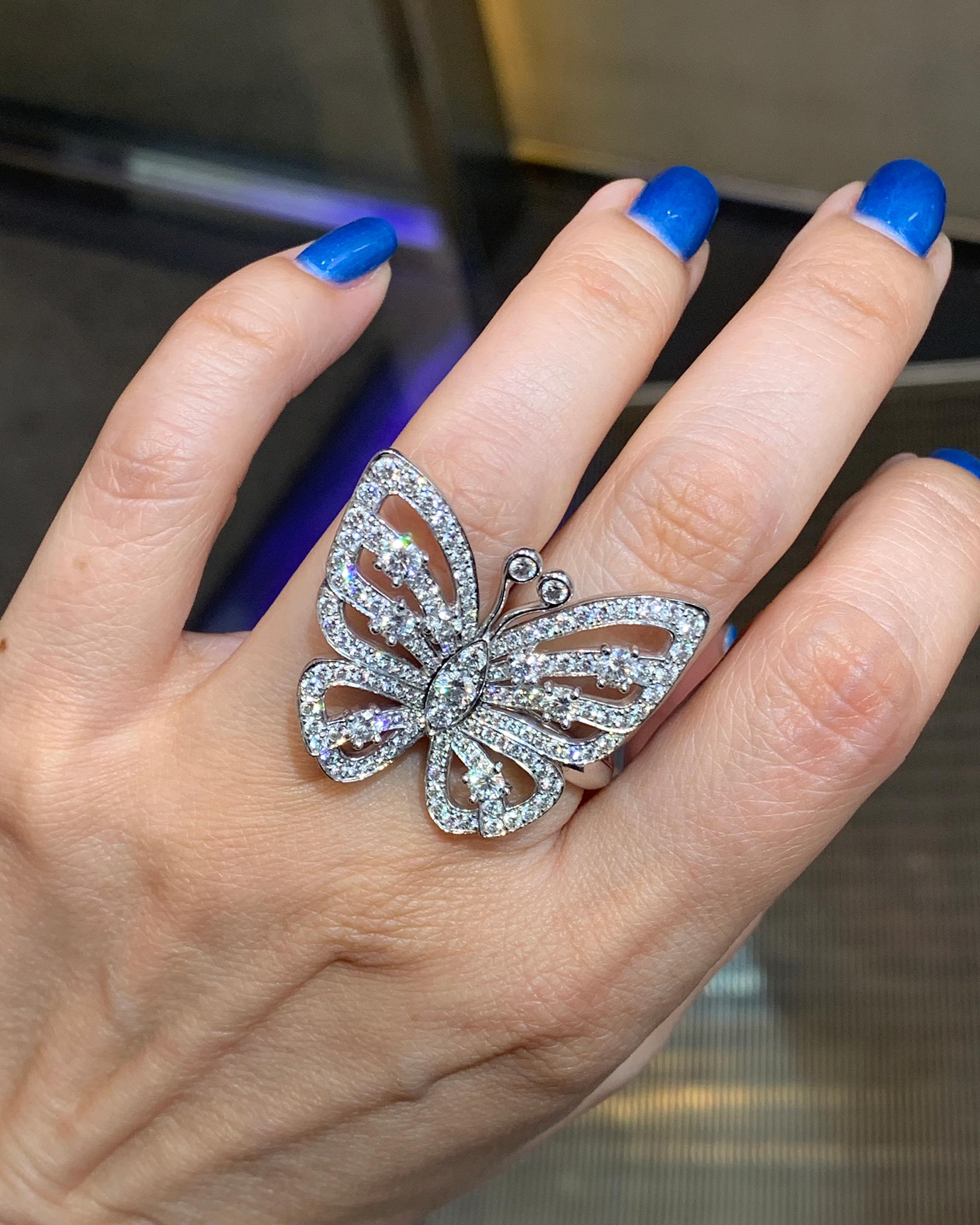flying butterfly ring