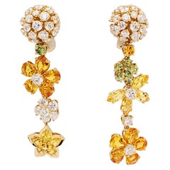 Van Cleef & Arpels Boucles d'oreilles ''Folie des Prés'' en diamant et saphir