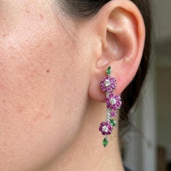 Van Cleef & Arpels Folie des Prés Diamond Sapphire Tsavorite Suite 18K Gold