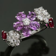 Van Cleef & Arpels Folie Des Prés Diamond Sapphire White Gold Ring