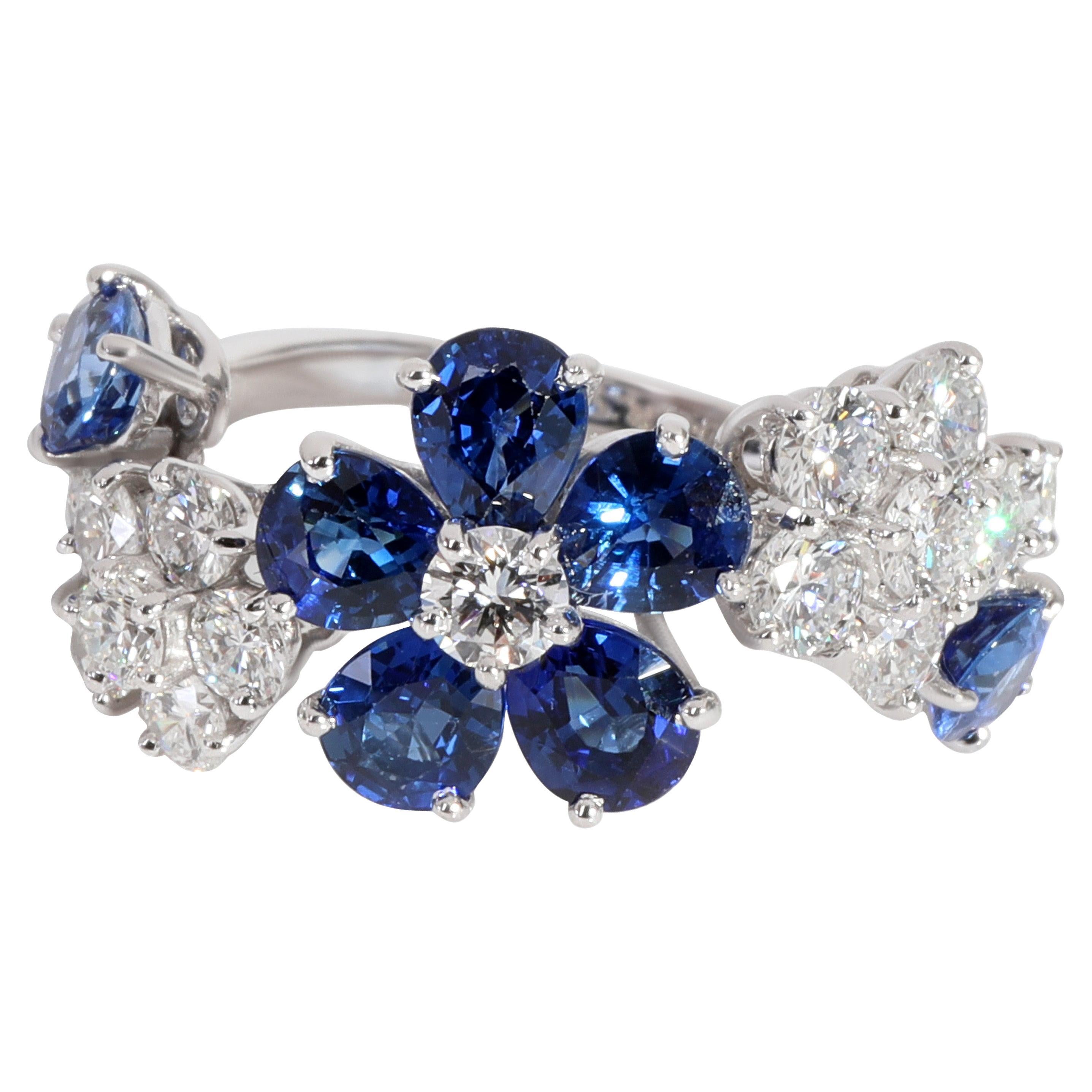 Van Cleef & Arpels Folie Des Preș Sapphire Diamond Ring in 18k Gold 1.31CTW
