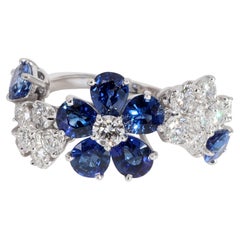 Van Cleef & Arpels Folie Des Preș Sapphire Diamond Ring in 18k Gold 1.31CTW