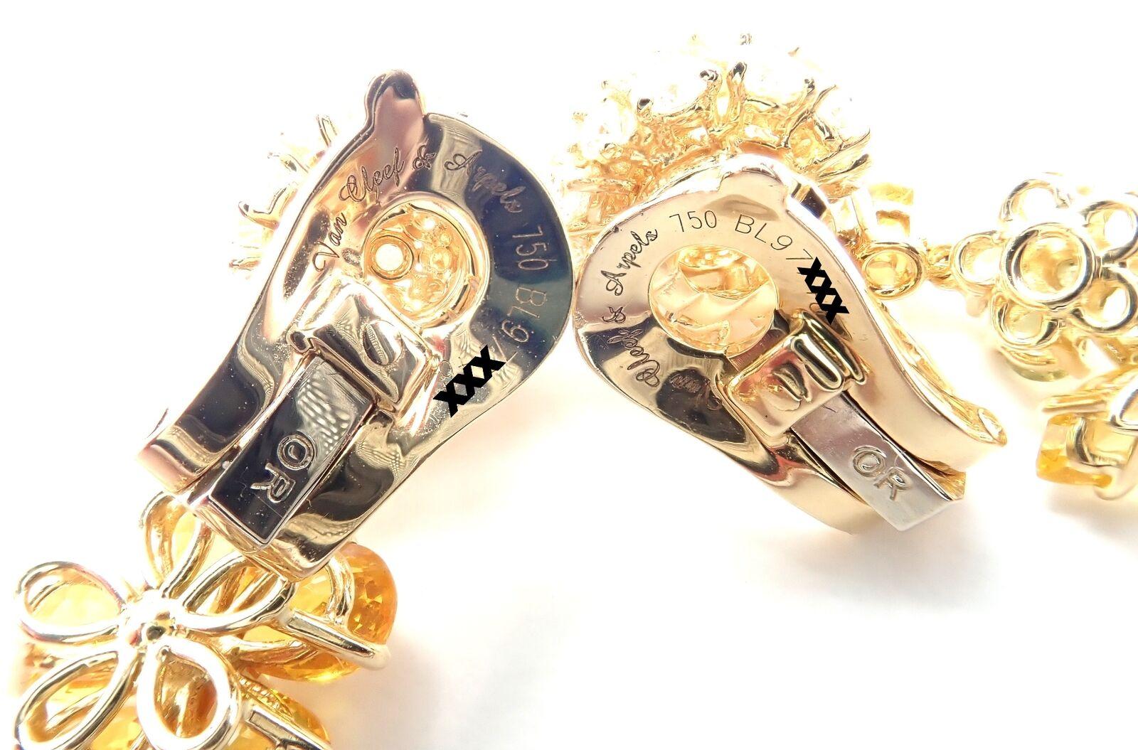 Van Cleef & Arpels Folie des Pres Orecchini con diamanti e zaffiri in oro giallo in vendita 6