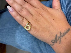 VAN CLEEF & ARPELS FRANCE 18k Yellow Gold & Diamond Taurus Ring Vintage 1970s