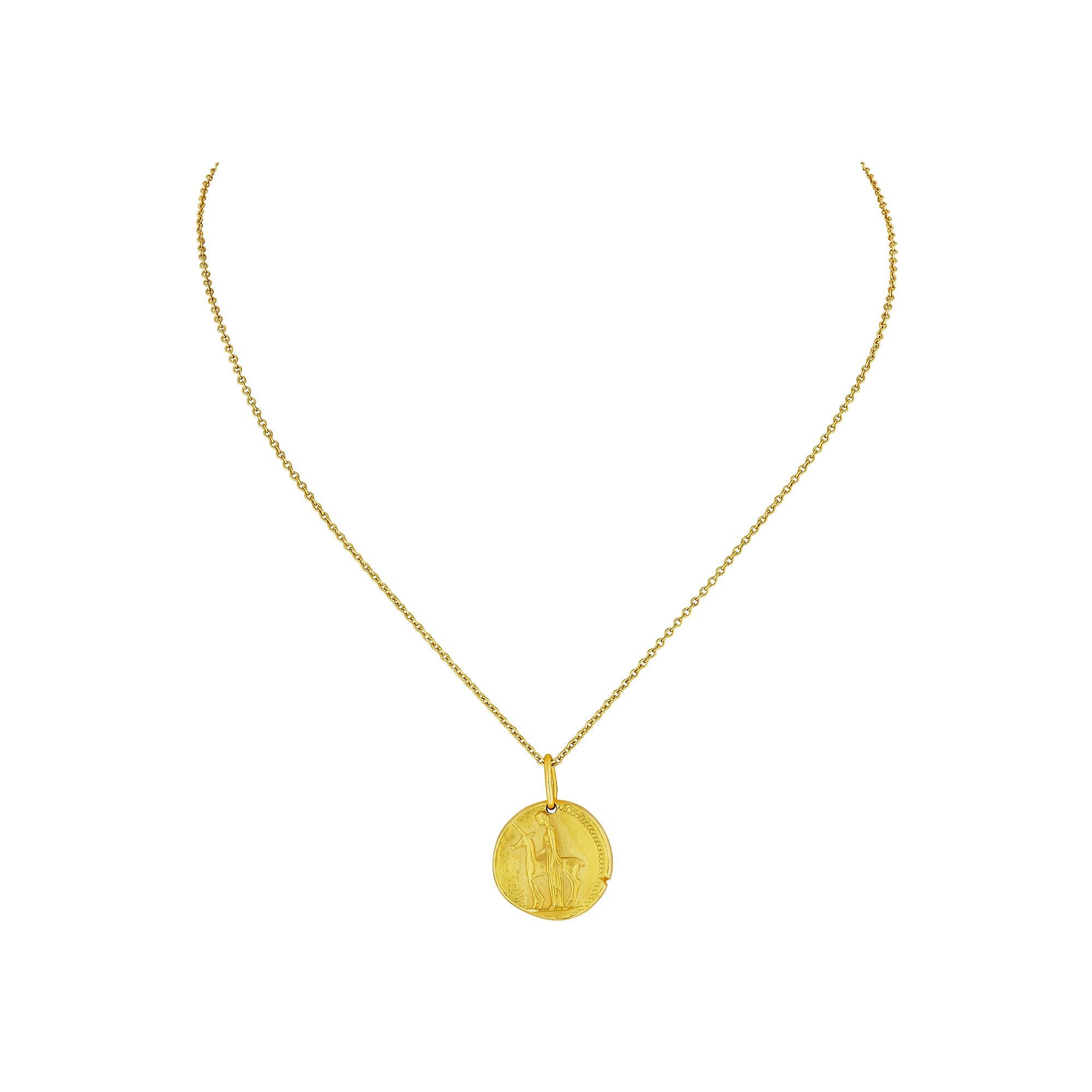 da uomo o donna Ciondolo in oro Van Cleef & Arpels France Georges L'Enfant Modernista Zodiac in vendita