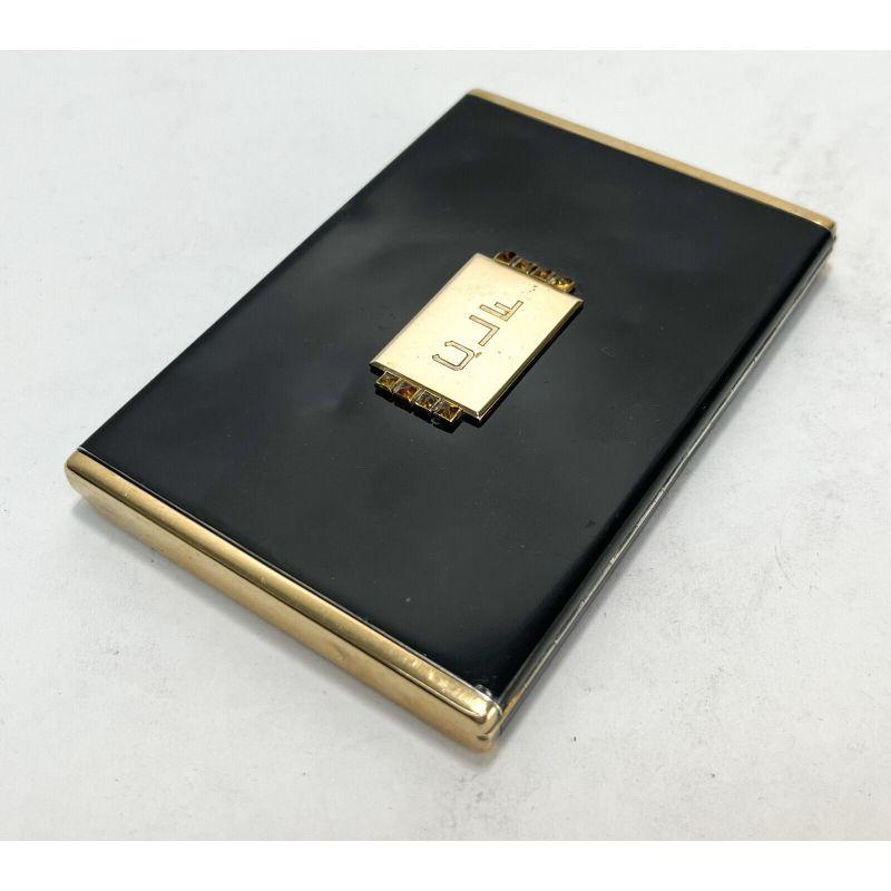 Van Cleef & Arpels French Art Deco Gold & Black Lacquer Box Card Case, c1930 In Good Condition In Gardena, CA