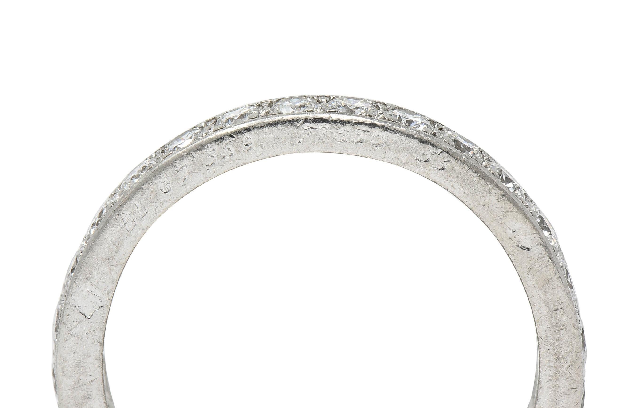 Van Cleef & Arpels French 1.50 CTW Diamond Platinum Bypass Eternity Band Ring 3