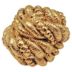 Van Cleef & Arpels French 18k Gold Nautical Knot Ring