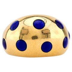 Van Cleef & Arpels Anello francese a cupola con smalto in oro giallo 18 carati Dot Dot