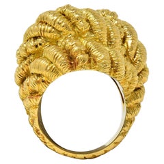 Van Cleef & Arpels 1960 Français Or 18K Nœud de corde torsadé Vintage Dome Bague