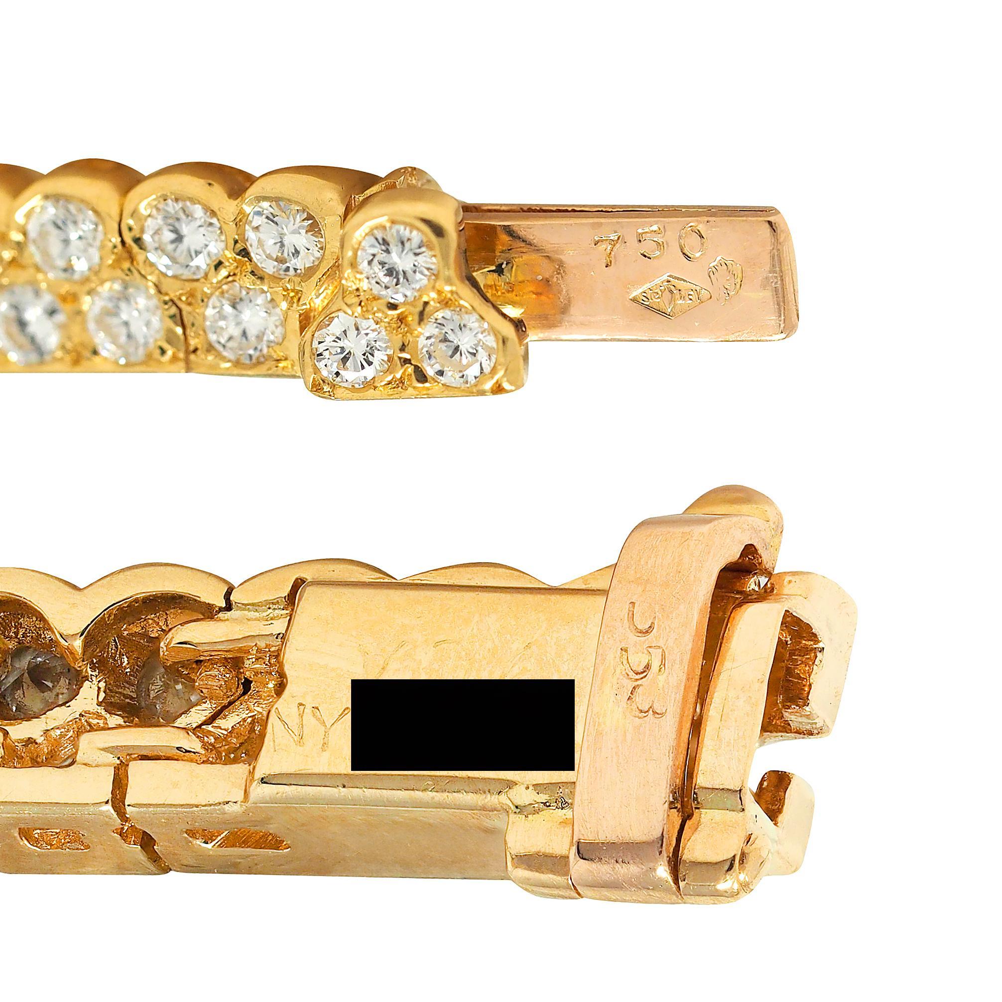 Van Cleef & Arpels Collier à nœud en or jaune 18 carats et diamants de 20,62 CTW Pour femmes en vente