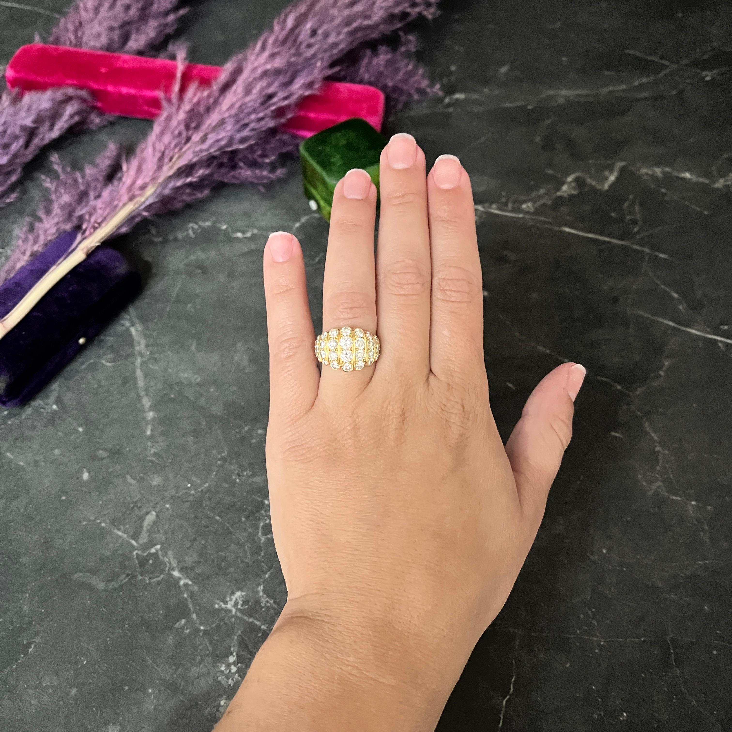 Van Cleef & Arpels Französischer Vintage-Ring, 2,95 Karat Diamant 18 Karat Gelbgold 4