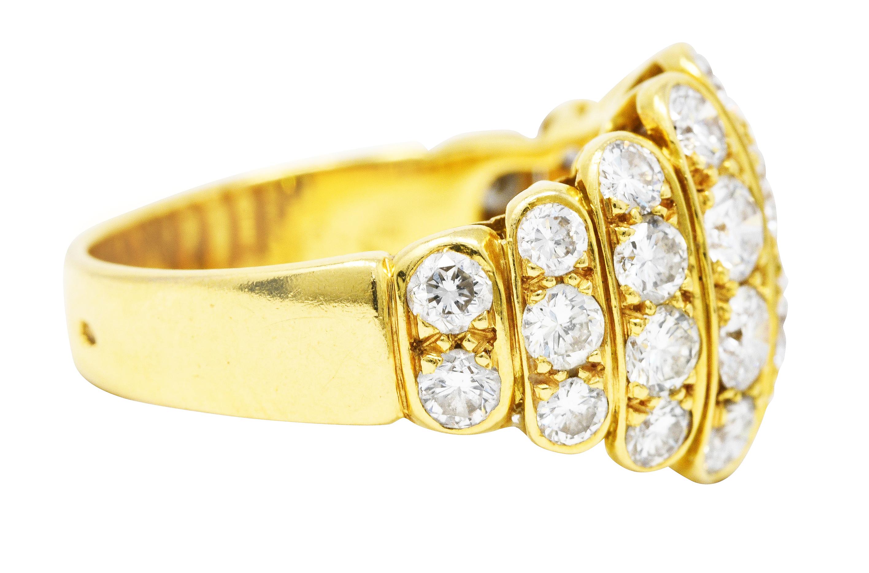 Van Cleef & Arpels Französischer Vintage-Ring, 2,95 Karat Diamant 18 Karat Gelbgold (Zeitgenössisch)