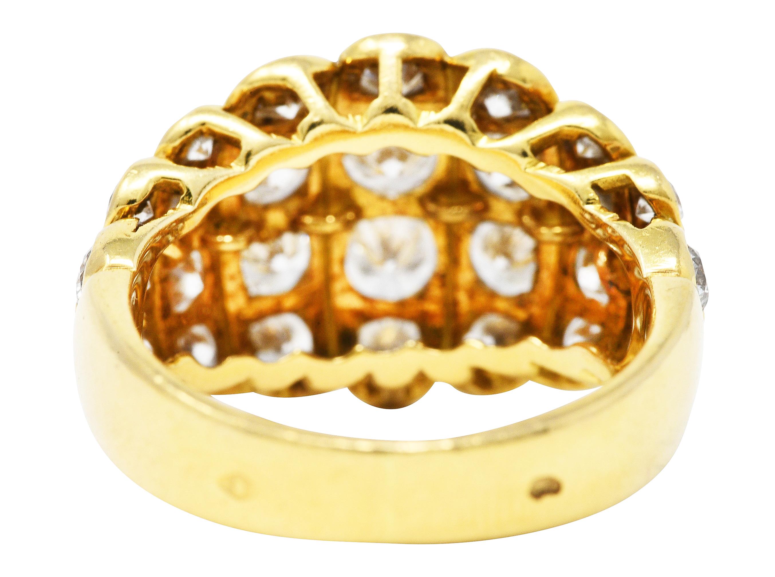 Van Cleef & Arpels Französischer Vintage-Ring, 2,95 Karat Diamant 18 Karat Gelbgold (Brillantschliff)