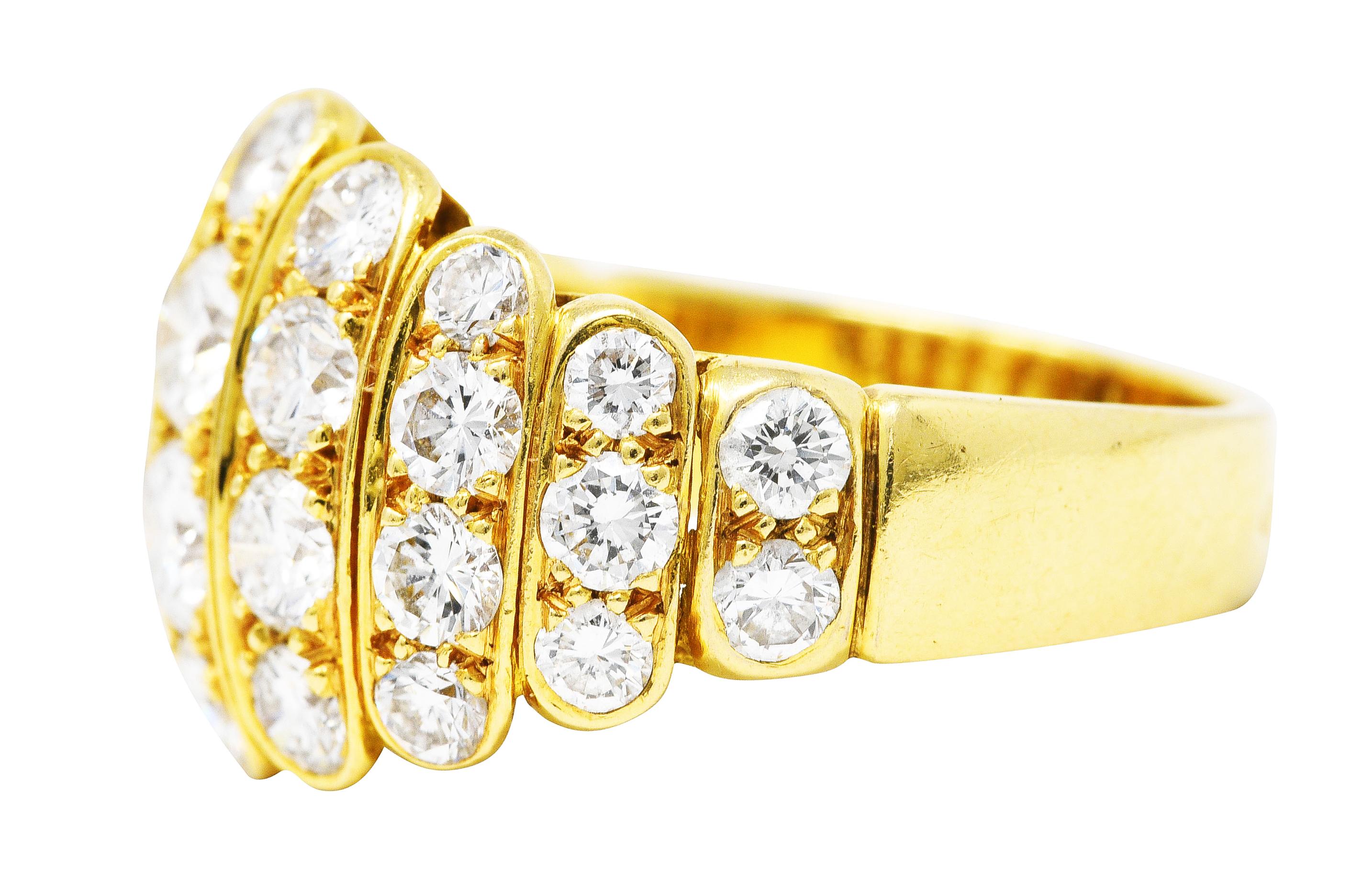 Van Cleef & Arpels Französischer Vintage-Ring, 2,95 Karat Diamant 18 Karat Gelbgold für Damen oder Herren