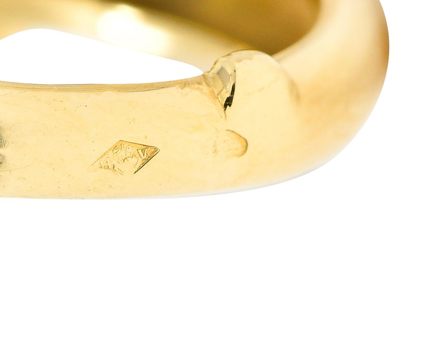 Van Cleef & Arpels French Diamond 18 Karat Gold Teddy Bear Pendant Vintage Ring 3